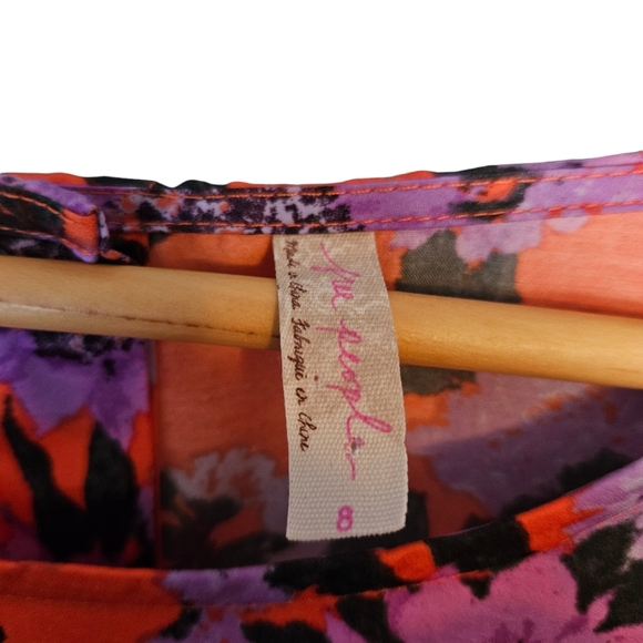 Free People Parker Floral Long Sleeve Dress size 8 - Picture 7 of 9